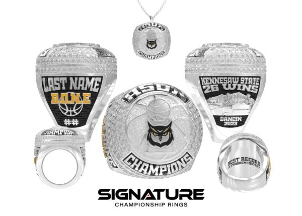 Kennesaw State University Basketball -Men's 2023 Championship Ring