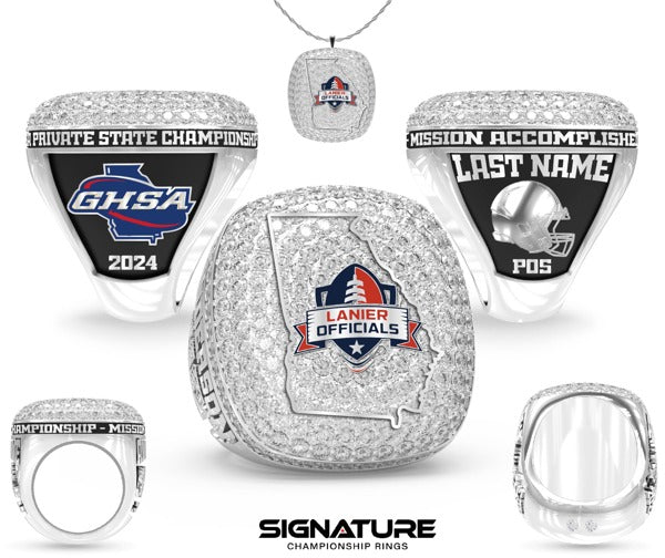 Lanier Football Officials Association Football 2024 Championship Ring
