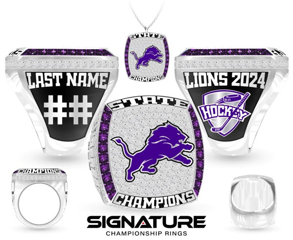 Leo Lions Hockey Hockey -Men's 2024 Championship Ring