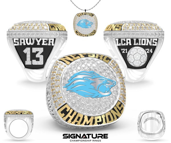 Lexington Christian Academy Soccer -Women's 2024 Championship Ring Double Year