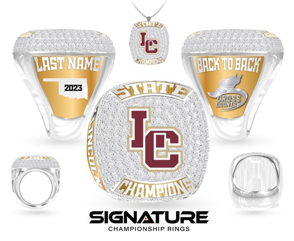 Lincoln Christian High School Cross Country -Men's 2023 Championship Ring