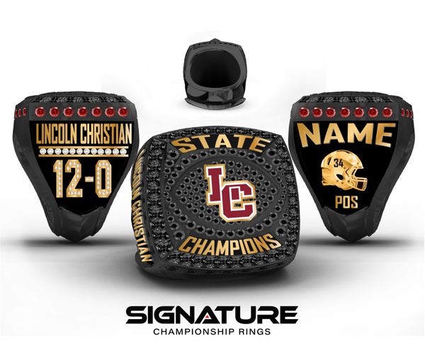 Lincoln Christian Youth Football Championship Ring