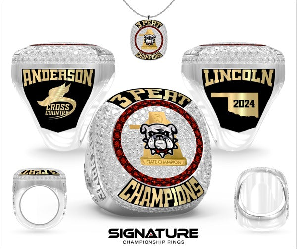 Lincoln Christian High School Track & Field -Men's 2024 Championship Ring