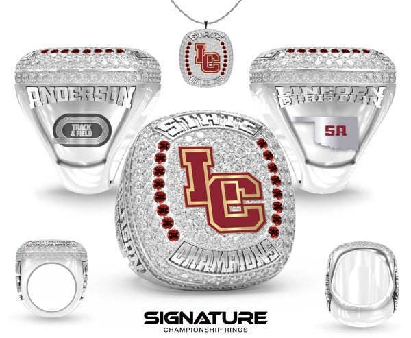 Lincoln Christian High School Track & Field -Women's 2024 Championship Ring