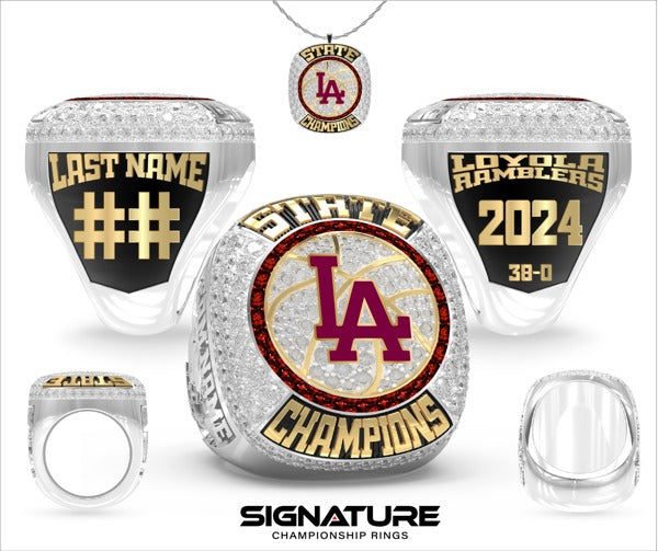 Loyola Academy Basketball -Women's 2024 Championship Ring