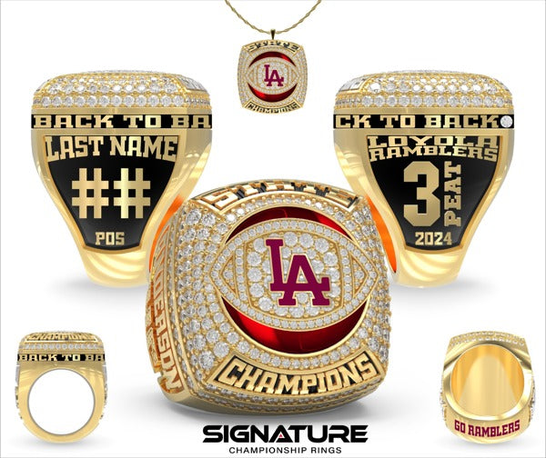 Loyola Academy Football 2024 Championship Ring