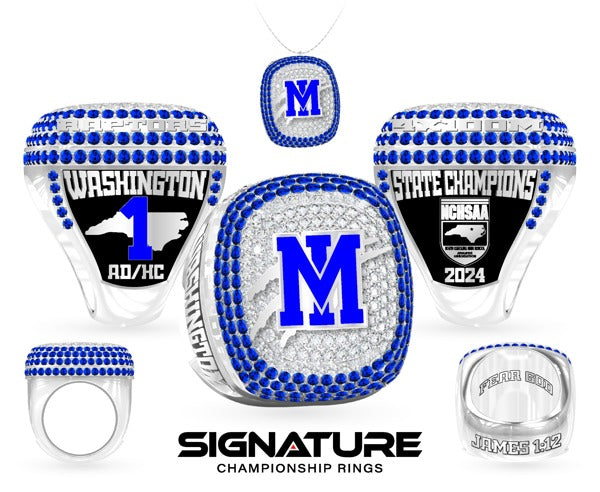 Mountain Island Charter High School Track &amp; Field -Men's 2024 Championship Ring - Boys 4x100