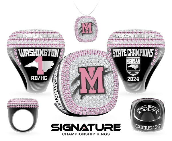 Mountain Island Charter High School Track &amp; Field -Women's 2024 Championship Ring - Girls 4x200