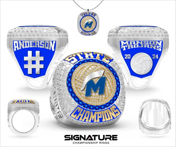 Manson High School Volleyball -Women's 2024 Championship Ring