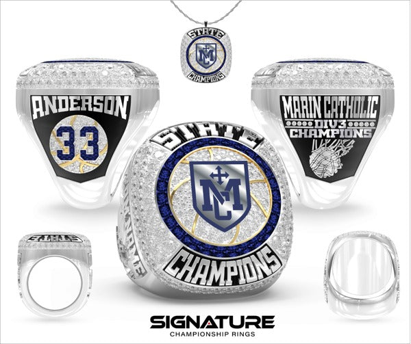 Marin Catholic High School Basketball -Men's 2025 Championship Ring