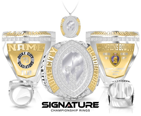 Duke City Gladiators Football 2016 Championship Bowl IV Alternate Ring