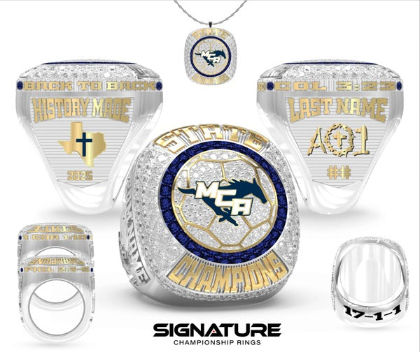 McKinney Christian Academy Soccer -Women's 2025 Championship Ring