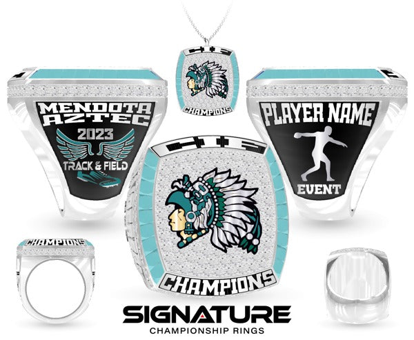 Mendota High School Track & Field -Men's 2023 Championship Ring