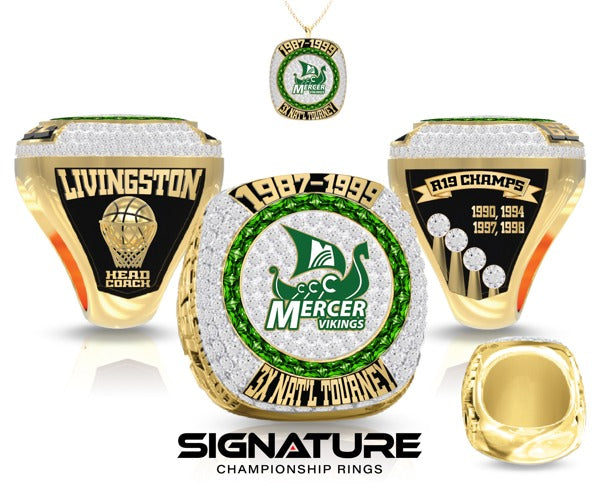 Mercer Vikings Basketball 1999 Championship Ring