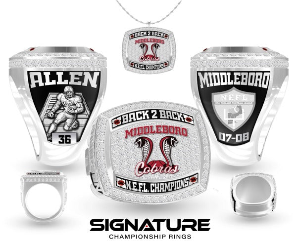 Middleboro Football Football 2008 Championship Ring B2B