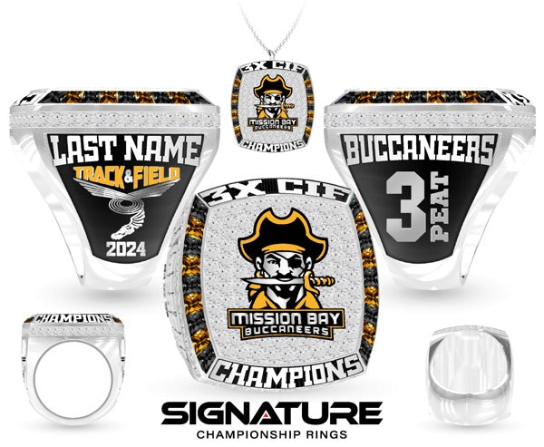 Mission Bay High School Track &amp; Field -Coed 2024 Championship Ring