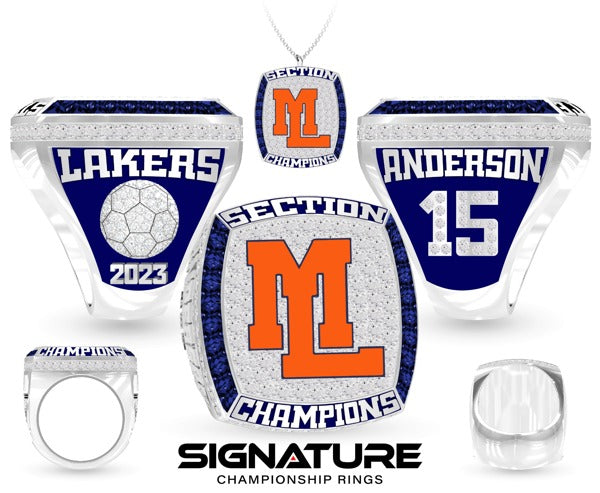 Mountain Lakes High School Soccer -Men's 2023 Championship Ring