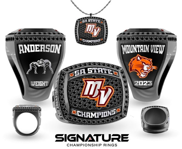 Mountain View High School Wrestling 2023 Championship Ring