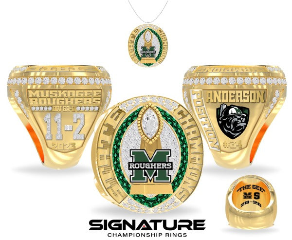 Muskogee High School Football 2023 Championship Ring