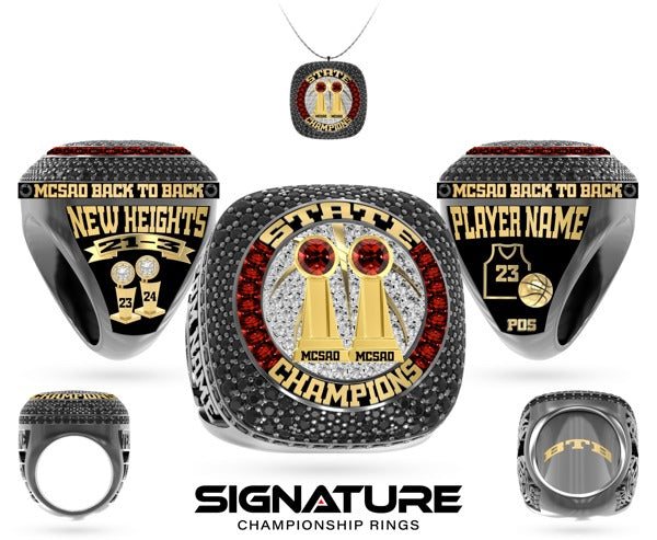 New Heights Charter School Basketball -Men's 2024 Championship Ring