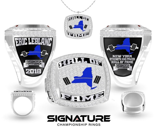 New York Powerlifting Hall of Fame Championship Ring