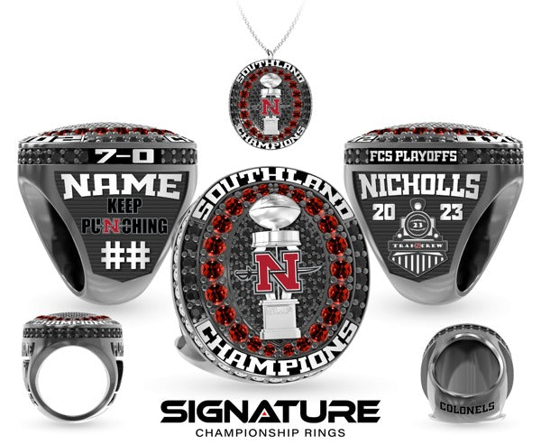 Nicholls State University Football 2023 Championship Ring