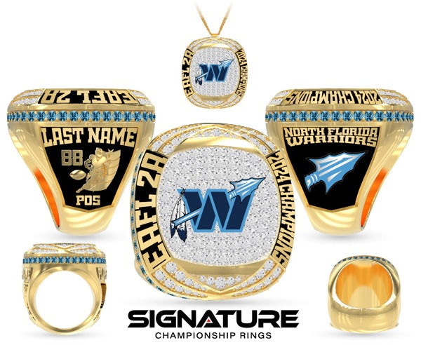 North Florida Warriors Football 2024 Championship Ring