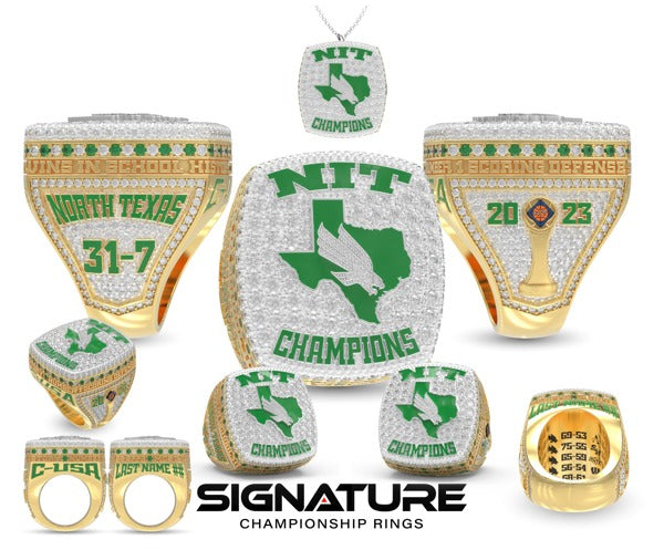 University of North Texas Basketball -Men's 2023 Championship Ring