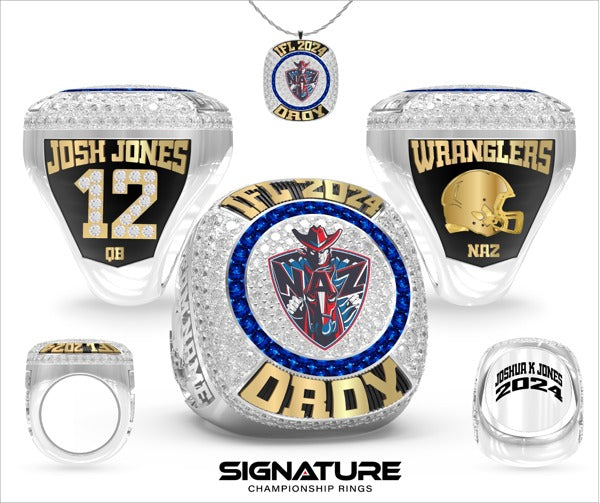 Northern Arizona Wranglers Football 2024 Rookie of The Year Championship Ring