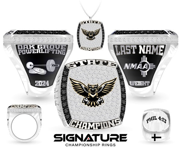 Oak Grove Classical Academy  Powerlifting 2024 Championship Ring