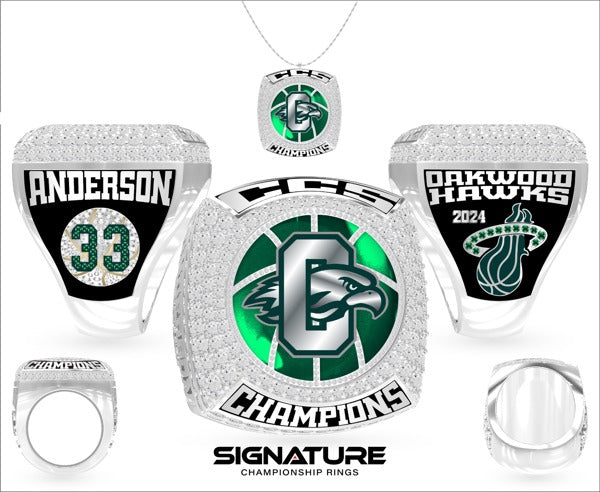 Oakwood High School Basketball -Men's 2024 Championship Ring
