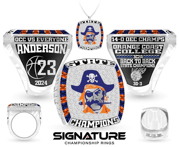 Orange Coast College Basketball -Women's 2024 Championship Ring