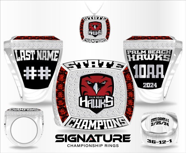 Palm Beach Hawks Hockey -Men's 2024 Championship Ring
