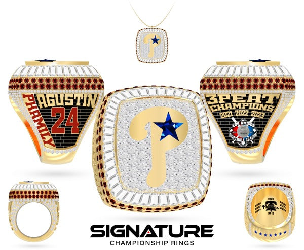 Phillies // Los Amigos Softball League Softball - Men's 2023 Championship Ring