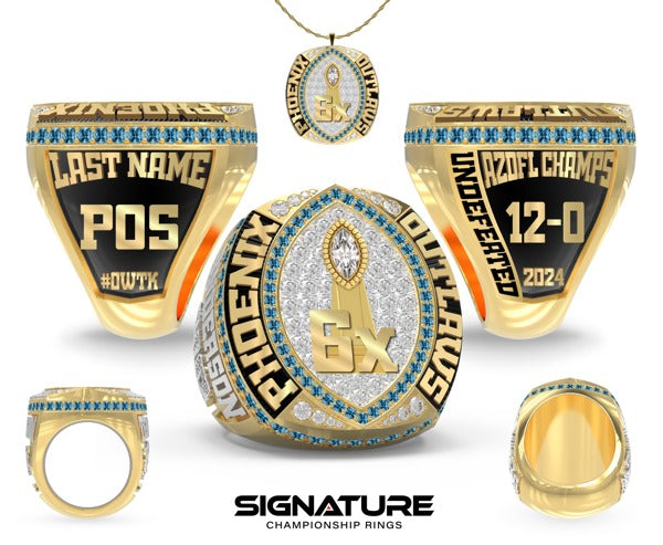 Phoenix Outlaws Football 2024 Championship Ring