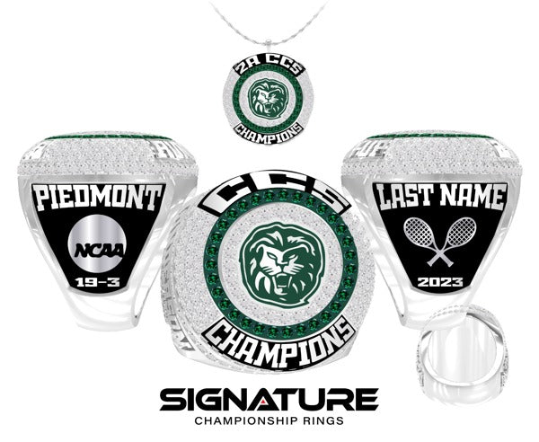 Piedmont University Tennis -Women's 2023 Championship Ring