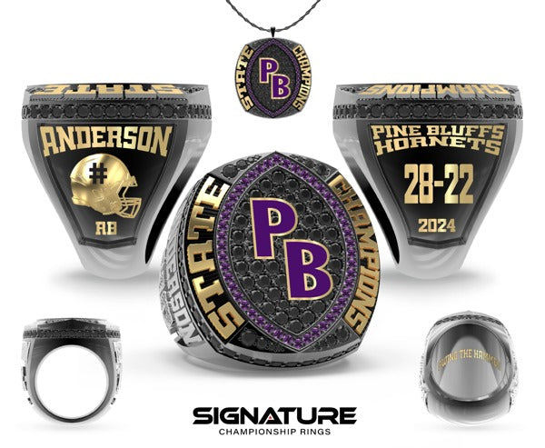 Pine Bluffs Senior High School Football 2024 Championship Ring