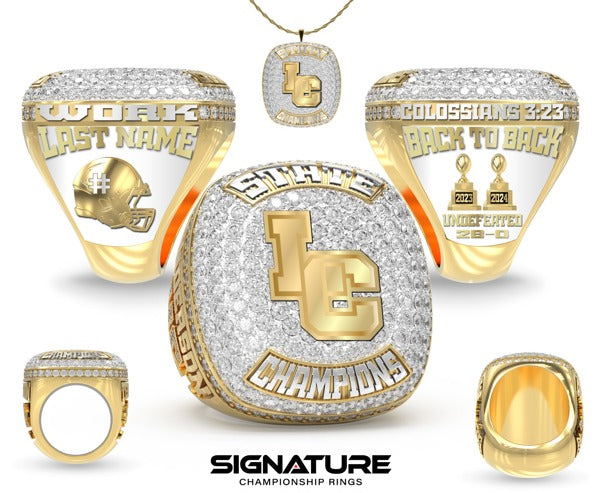 Lincoln Christian High School Football 2024 Championship Ring