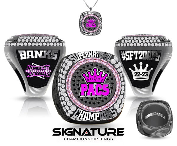 Platinum Athletics Cheer 2023 Jamfest Cheer Super Nationals Championship Ring