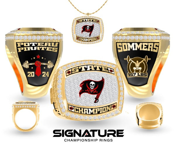 Poteau High School Powerlifting 2024 Championship Ring