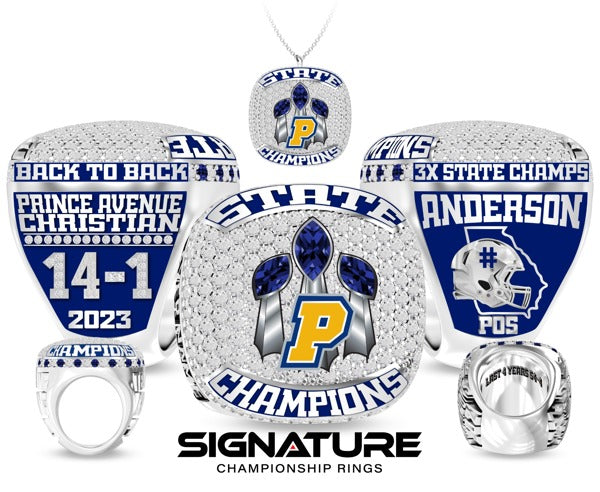 Prince Avenue Christian High School Football 2023 Championship Ring