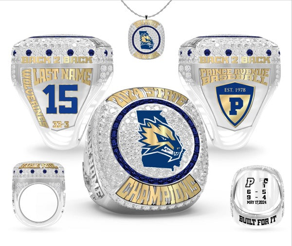 Prince Avenue Christian High School Baseball 2024 Championship Ring