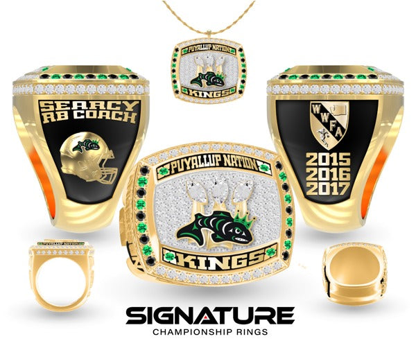 Richard Searcy Puyallup Nation Football 2015-2017 League Championship Ring