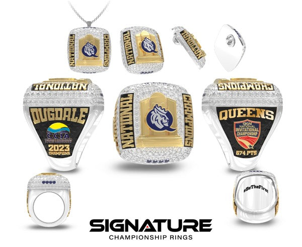 Queens University of Charlotte Swimming & Diving 2023 Championship Ring