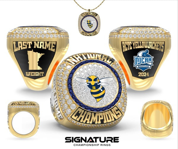 Rochester Community &amp; Technical College Wrestling 2024 Championship Ring