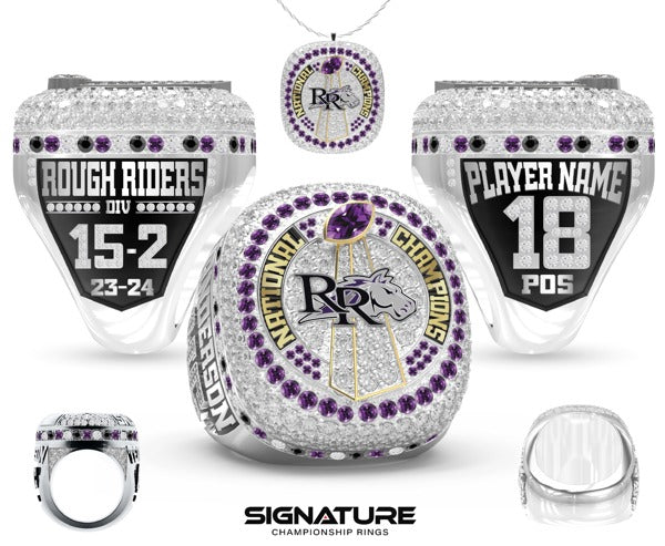 River City Rough Riders Football 2024 Championship Ring