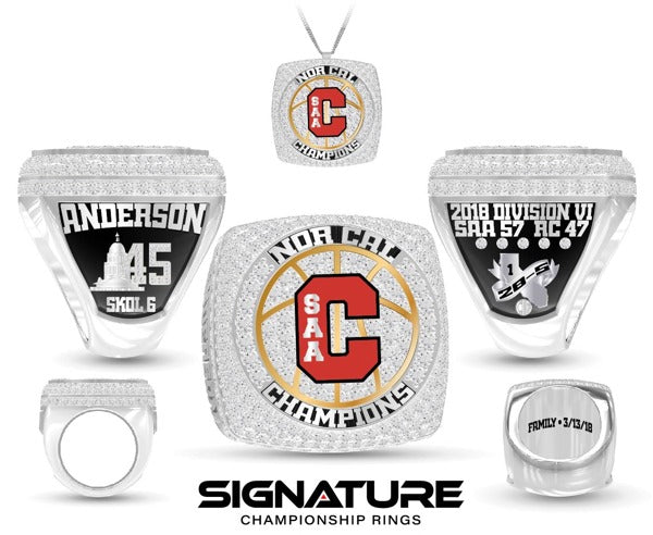 Sacramento Adventist Academy Basketball -Men's 2023 Championship Ring