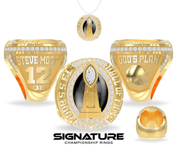 Steve Mott Football 2023 S.S.F.L. Hall of Fame Championship Ring