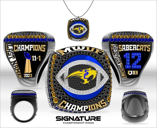 Sheboygan County Sabercats Football 2023 Championship Ring