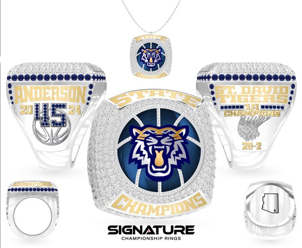 Saint David High School Basketball -Women's 2024 Championship Ring